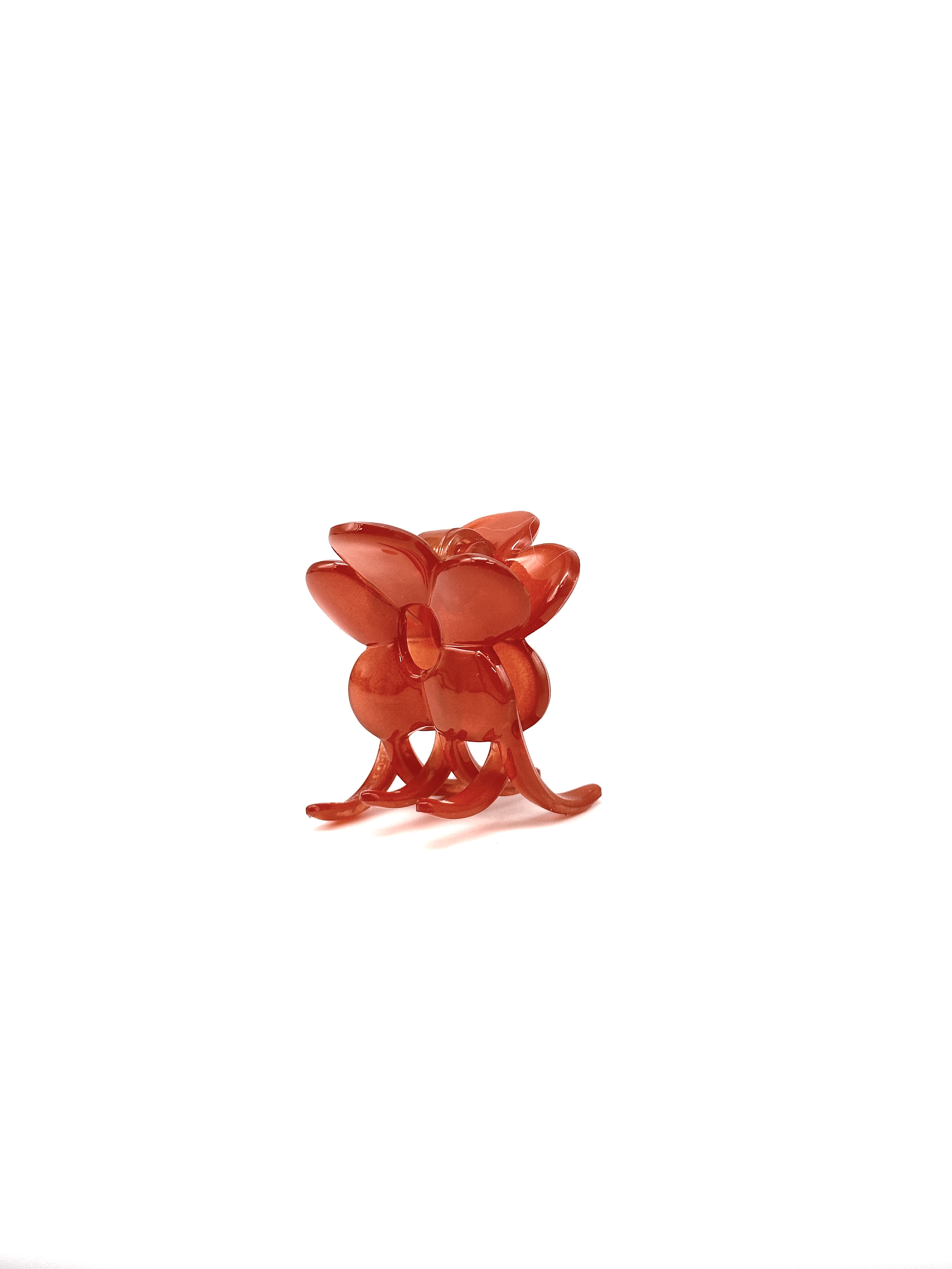 Haargreifer 'BLUME' Orangerot