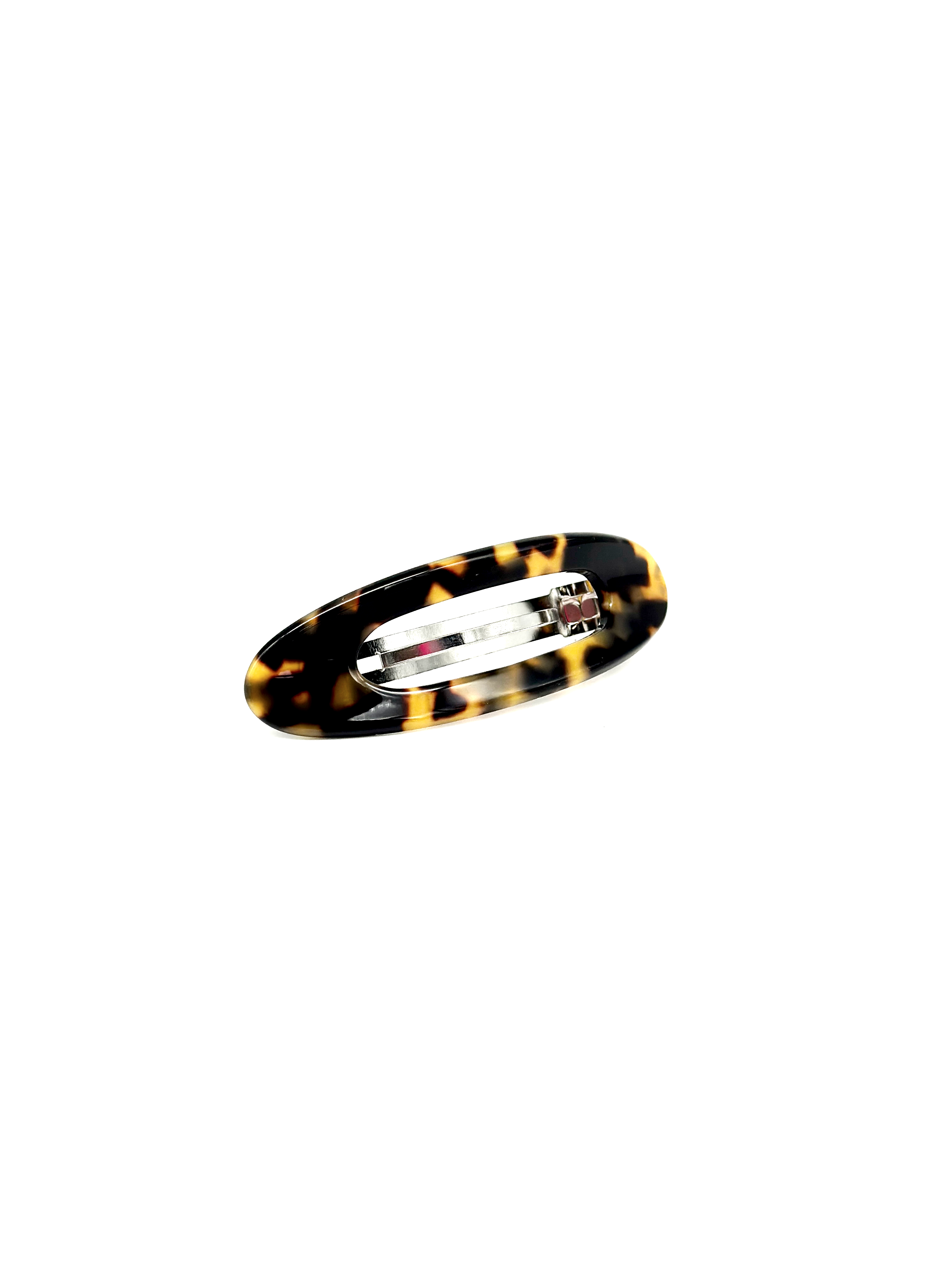 Statement Haarspange oval lang Schildpatt Optik